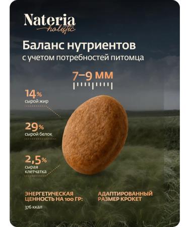 Nateria Dry Complementary Holistic Holistic food for turkey puppies 500 g - Buy Online on GoSupps.com