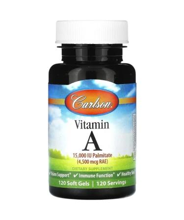 Carlson Vitamin A 4500 g RAE (15000 IU) 120 soft
