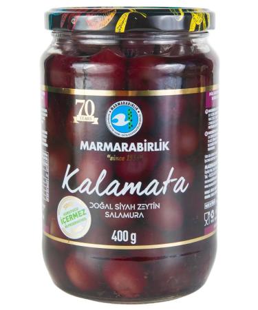 MARMARABIRLIK Green kalamatian olives with a bone of 400 g Calibration L - Buy Online on GoSupps.com
