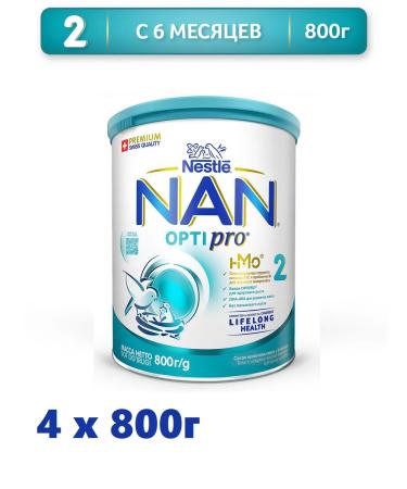 NAN 2 Optipro dry milk mixture 6-12 months. 800g 4 pcs