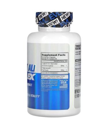 EVLution Nutrition Complex with eurecoma long -faced 800 mg 60 capsules - Buy Online on GoSupps.com