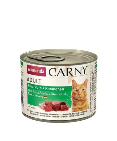 ANIMONDA Carny food for cats beef turkey rabbit 400g x 6 pcs - Buy Online on GoSupps.com