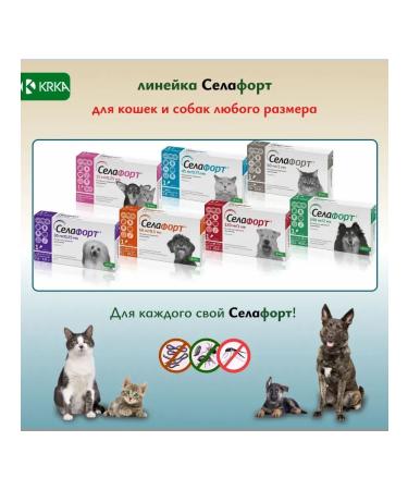 KRKA Selafort 12% 0.5 ml from fleas for dogs 5.1-10 kg - Buy Online on GoSupps.com