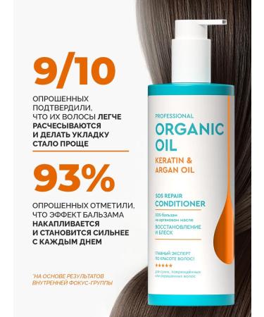 Professional Organic Oil Hair balm with keratin restoring - Buy Online on GoSupps.com