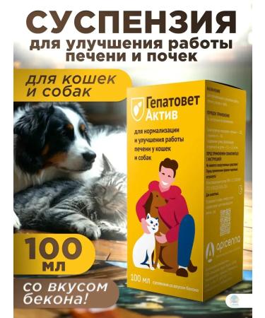 Apicenna Hepatovet asset for liver of cats and dogs 100 ml