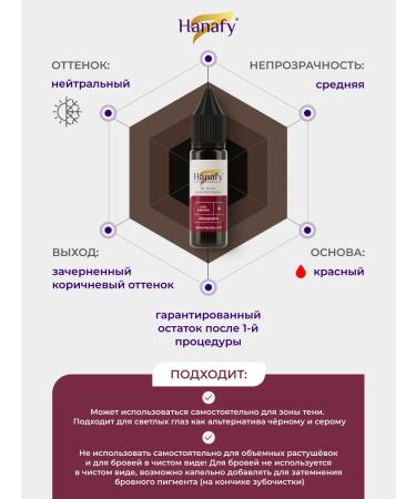 Hanafy Pigment permanent of the eyelids and eyebrows No. 4 by Olga Kostinetskaya 5 ml - Buy Online on GoSupps.com