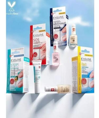 EVELINE Nail Therapy set 2 states shine recovery 8V1 - Buy Online on GoSupps.com
