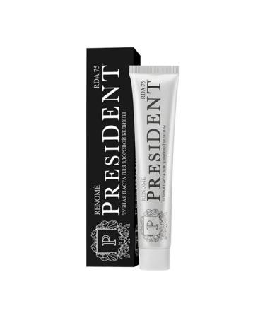President Renome toothpaste for healthy whiteness (75 RDA - Buy Online on GoSupps.com