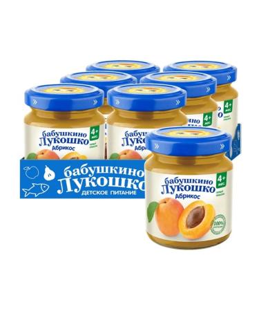 Puree Babushkino Lukoshko apricot from 4 months 100 g (6 pieces in the UPA - Buy Online on GoSupps.com