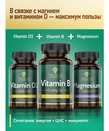 Tree of Life B vitamins B 460 mg 120 capsules - Buy Online on GoSupps.com
