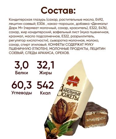 Kommunarka Belorussian waffle candy in chocolate 500 g - Buy Online on GoSupps.com