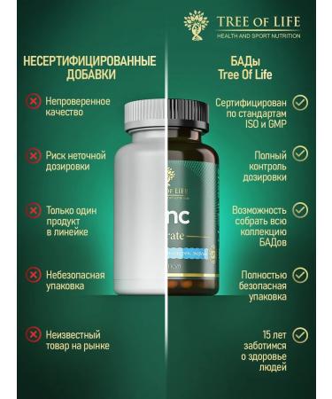 Tree of Life Zinc Citrate ZINC Citrate 90 capsules - Buy Online on GoSupps.com
