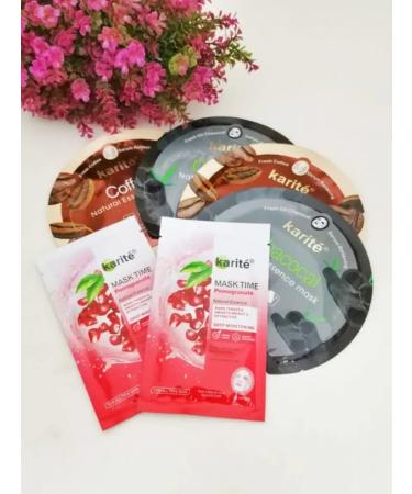 EVEREST Set of cosmetic fabric face masks assorted 6 pcs/Fabric mask for