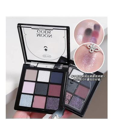 Dikalu Palette of shadows for eyelids matte with sequins 9 shades - Buy Online on GoSupps.com