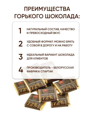 CF Spartak Gorky Chocolate Belarusian portion for customers 72% - Buy Online on GoSupps.com