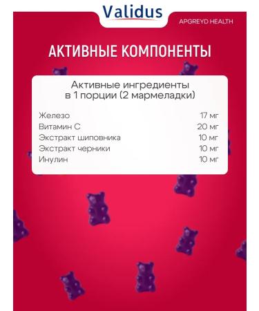 Validus Iron with vitamin C iron and rosehip extract - Buy Online on GoSupps.com