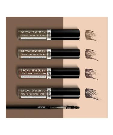 Belarusian cosmetics Eyebrow gel shadely Brow Styler 3 in 1 tone 3 - Buy Online on GoSupps.com