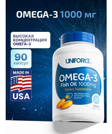 UNIFORCE Omega 3 in capsules fish oil 90 cap