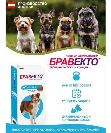 bravecto Flea and ticks tablet 20 - 40 kg