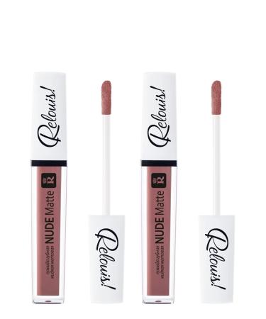RELOUIS Lipstick lip liquid matte nude Matte tone 14 - 2 pieces - Buy Online on GoSupps.com
