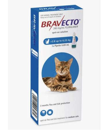 bravecto For cats it is 250 mg 2.8-6.25 kg (March 2027) - Buy Online on GoSupps.com