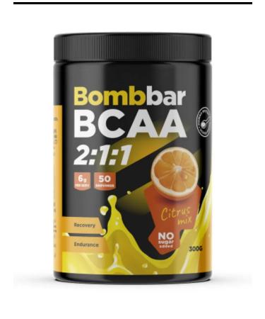 BombBar Amino acids BCAA 300 g citrus mix