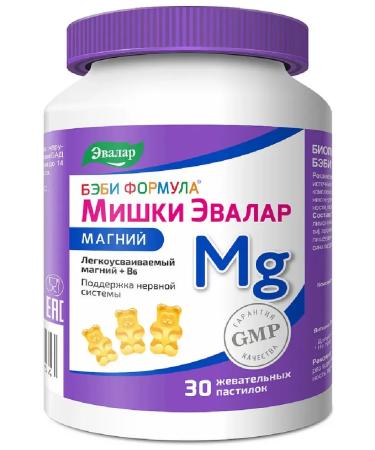 Evalar Baby Formula Mishka Magnesium D Children from 3 years old pasta. Zhev