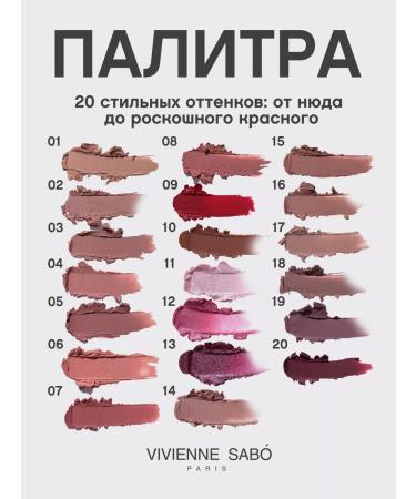 VIVIENNE SABO Lipstick lip matte persistent Nude Createur tone 09 red - Buy Online on GoSupps.com
