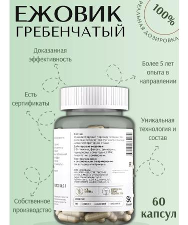 Fungiline Grebshane Ezhovik (Lions Mane) 60 capsules - Buy Online on GoSupps.com
