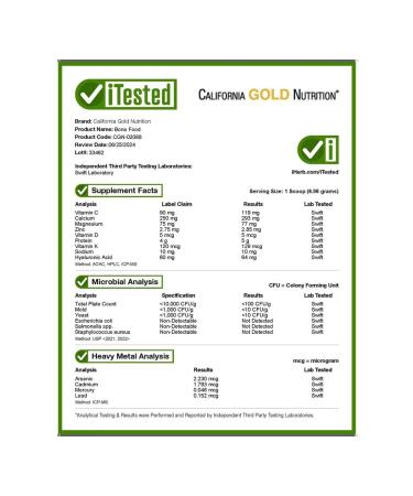 California Gold Nutrition To support the health of bones and joints - Buy Online on GoSupps.com