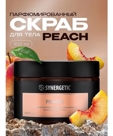 SYNERGETIC Perfumed body scrub peach 300 ml