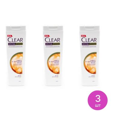 Clear shampoo for hair feminine against dandruff 400ml 3 pcs