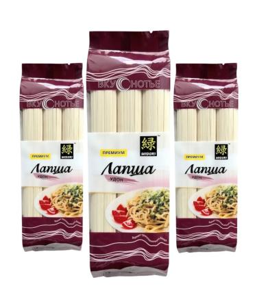 MIDORI Noodles wheat udon 3 packs of 300 g China