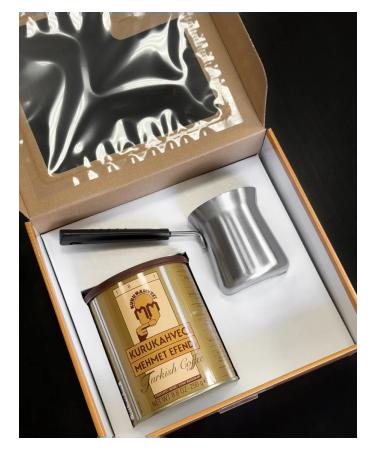 KURUKAHVECI MEHMET EFENDI Gift set (ground coffee 250g + Turk). T rkiye - Buy Online on GoSupps.com
