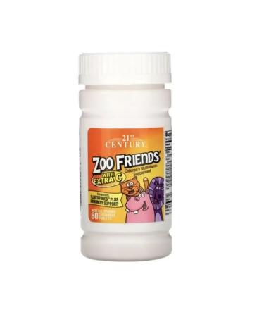 21st Century Zoo Friends with vitamin C orange 60 pcs