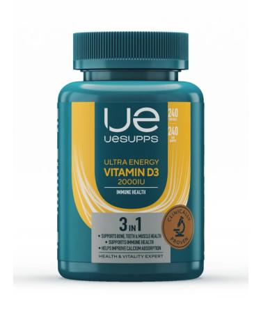 UESUPPS Ultra Energy Vitamin D3 2000 Caps Caps X240 - Buy Online on GoSupps.com