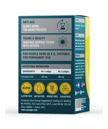 UESUPPS Ultra Energy Antioxidant Coenzym Q10 caps x60 - Buy Online on GoSupps.com
