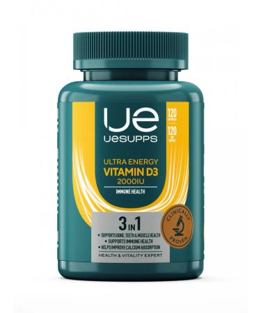 UESUPPS Ultra Energy Vitamin D3 2000 Caps Caps X120 - Buy Online on GoSupps.com