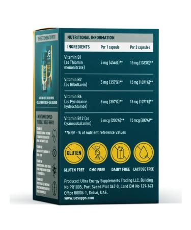 UESUPPS Ultra Energy Vitamin B complex caps x90 - Buy Online on GoSupps.com