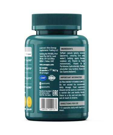 UESUPPS Ultra Energy Vitamin B complex caps x90 - Buy Online on GoSupps.com