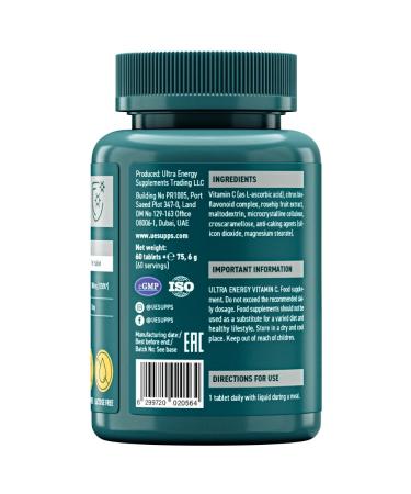 UESUPPS Ultra Energy Vitamin C table x60 - Buy Online on GoSupps.com