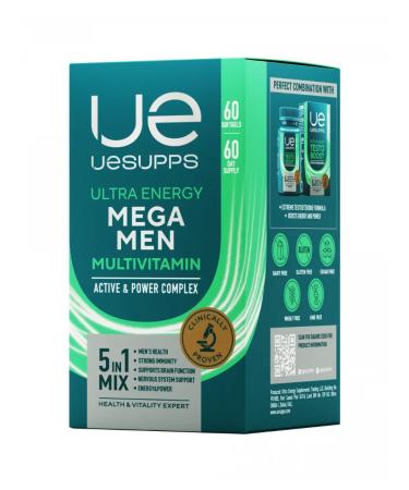 UESUPPS Ultra Energi Mega Multivitamin caps x60 - Buy Online on GoSupps.com