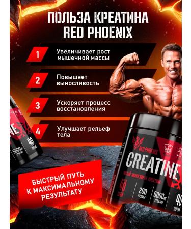 Red Phoenix Creatine Monohydrate 200 gr. Creatine MonohyDrate 40 servings - Buy Online on GoSupps.com
