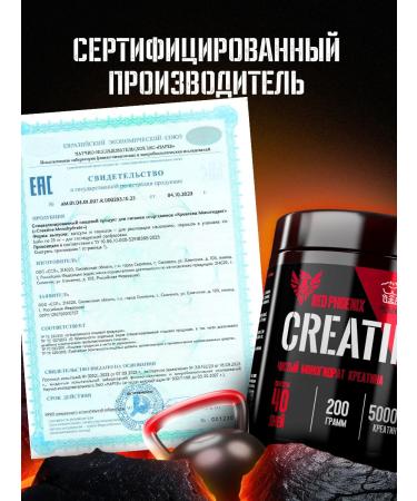Red Phoenix Creatine Monohydrate 200 gr. Creatine MonohyDrate 40 servings - Buy Online on GoSupps.com