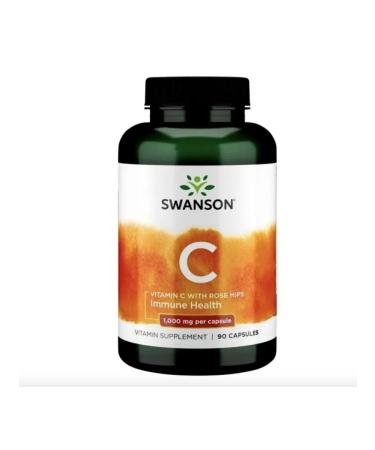 Swanson (USA) Vitamin C with Rose Hips 1000 MG 90 Caps Swanson USA - Buy Online on GoSupps.com
