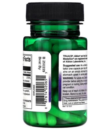 Swanson (USA) ZINC Albion Chelated 30 Mg 90 Caps Swanson USA - Buy Online on GoSupps.com