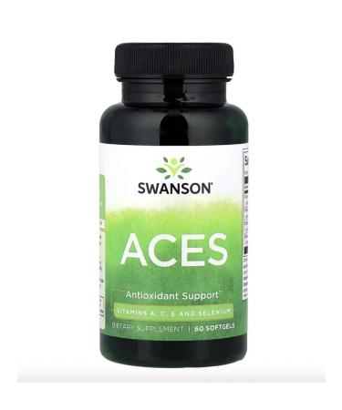 Swanson (USA) Vitamin A C E & Selenium (Aces) 60 Softgels Swanson USA