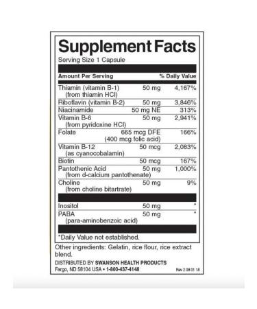 Balance B-50 COMPLEX 250 Caps Swanson USA B-50 balance - Buy Online on GoSupps.com