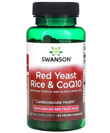 Red Yeast Rice & CoQ10 60 Vegancaps Swanson USA