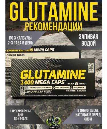 Olimp Sport Nutrition Glutamine 1400 mega caps - Buy Online on GoSupps.com